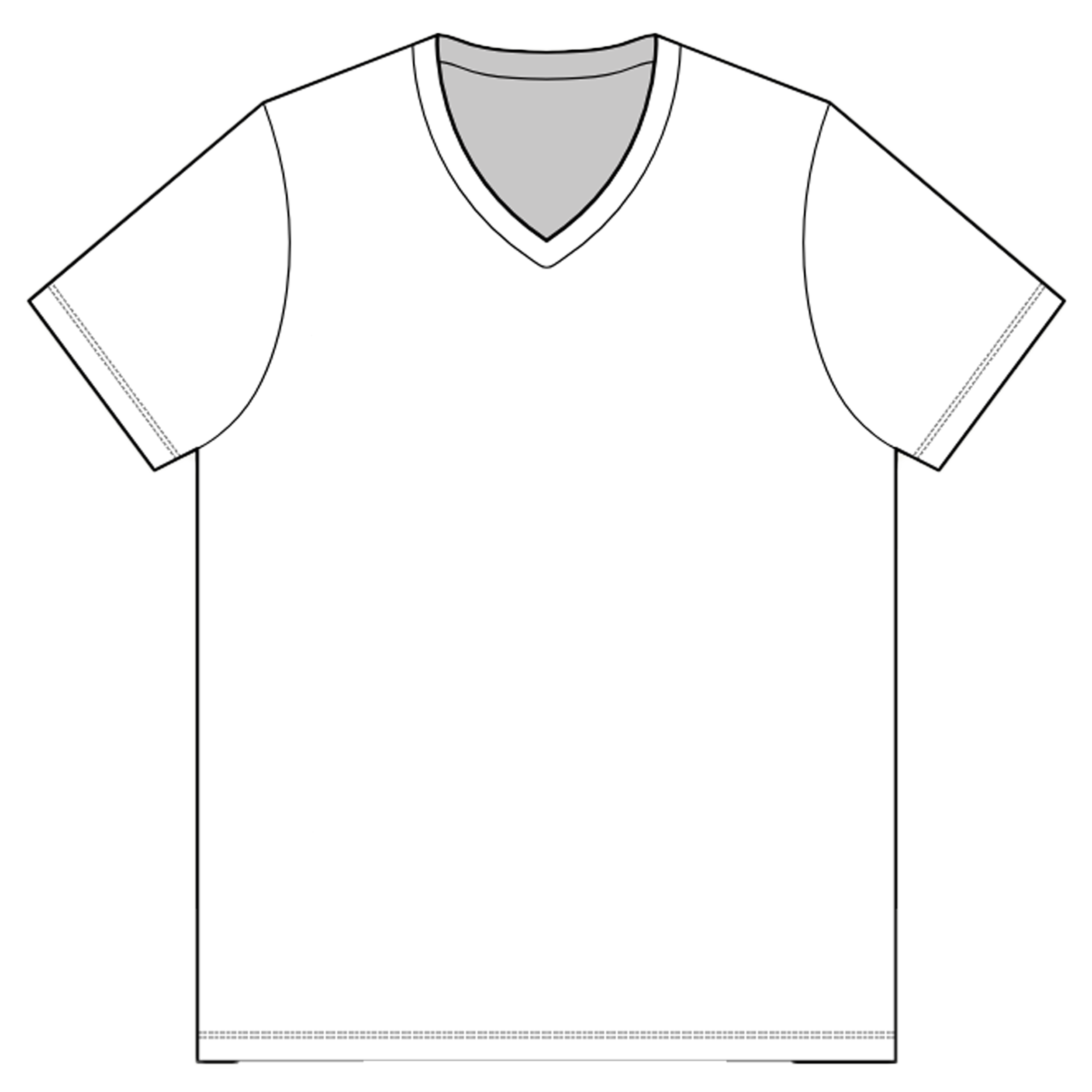 เสื้อยืด คอวี